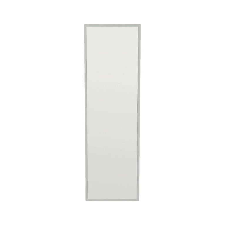 Specchio Alp, Specchiera, Articolo d'arredo a muro, Specchio con cornice, 50x2h160 cm, Bianco