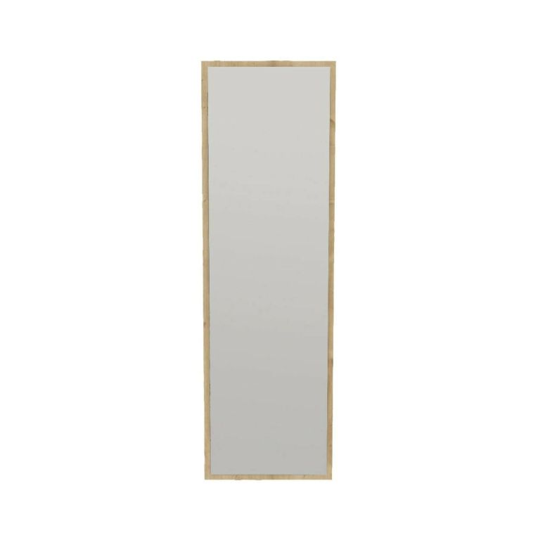 Specchio Alp, Specchiera, Articolo d'arredo a muro, Specchio con cornice, 50x2h160 cm, Naturale