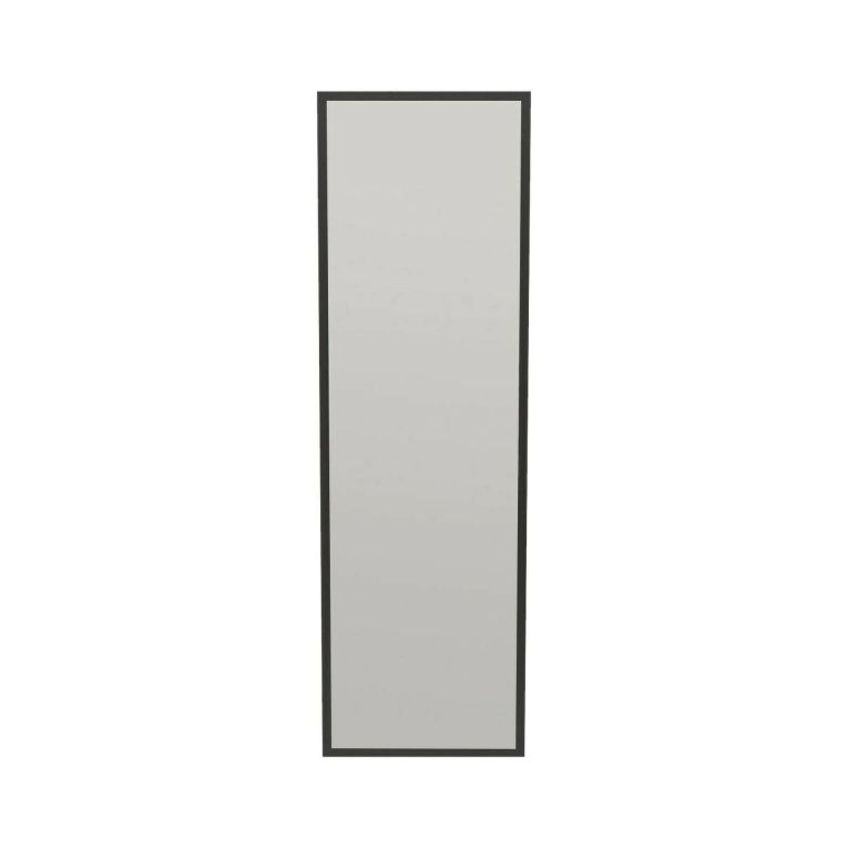 Specchio Alp, Specchiera, Articolo d'arredo a muro, Specchio con cornice, 50x2h160 cm, Nero