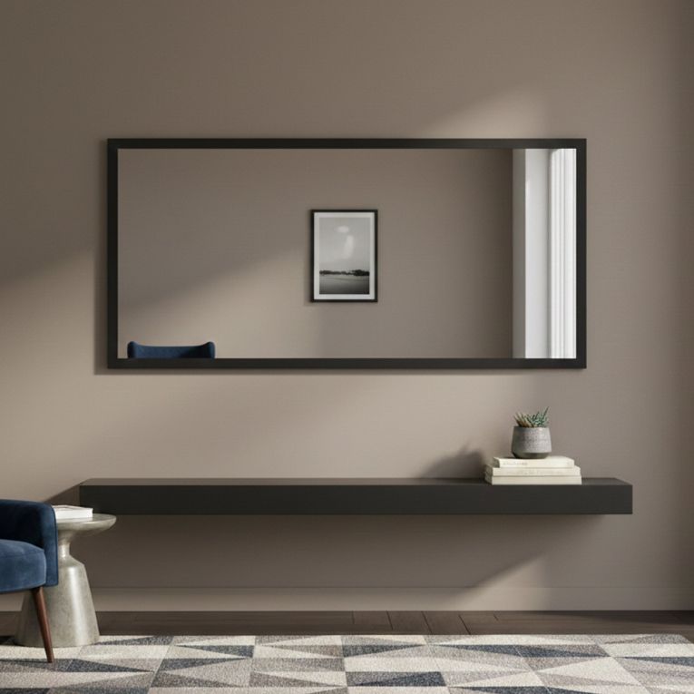 Specchio antracite lucido 120x60h cm - Adelchi