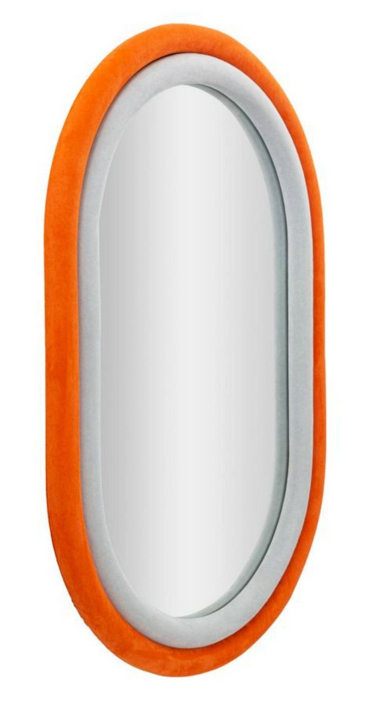 Specchio arancione e grigio 60x90h cm - Marinetti