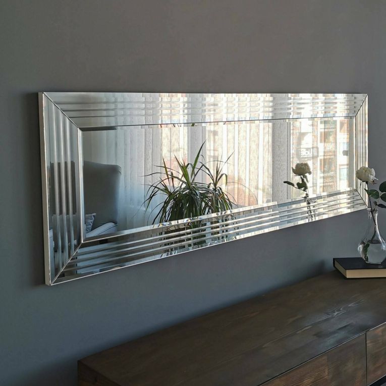Specchio argento 120x40h cm - Nanto