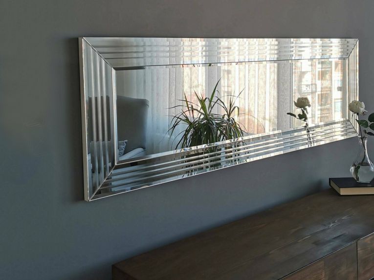 Specchio argento 120x40h cm - Nanto