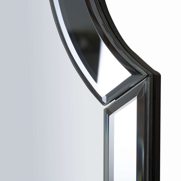 Specchio Argento Trasparente Cornice Sagomata Forma Rettangolare 85x100h cm, Tipologia a Parete - Dabaka