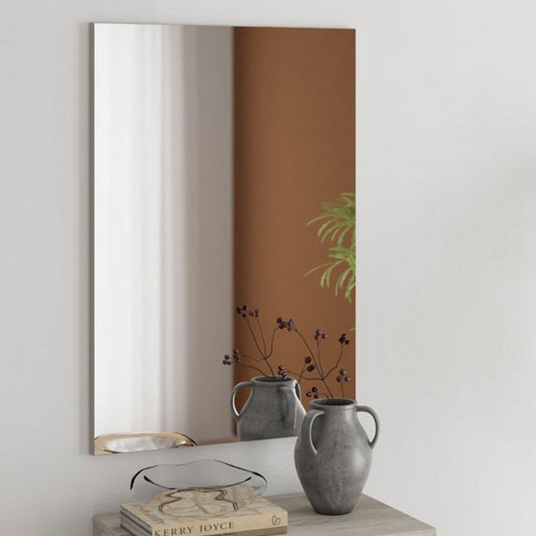 Specchio Beige kit Fissaggio a Muro Incluso Forma Rettangolare 54.5x80.5h cm - Telgate