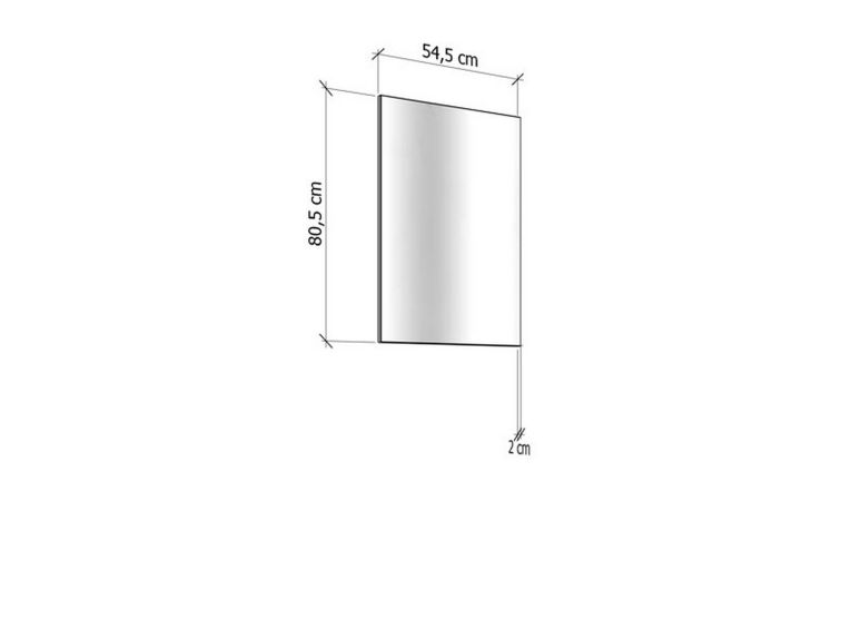 Specchio Beige kit Fissaggio a Muro Incluso Forma Rettangolare 54.5x80.5h cm - Telgate