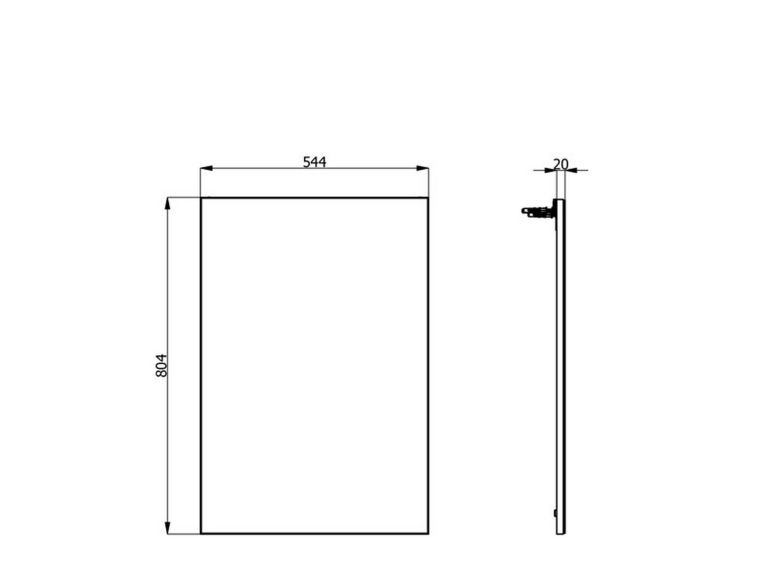Specchio Beige kit Fissaggio a Muro Incluso Forma Rettangolare 54.5x80.5h cm - Telgate