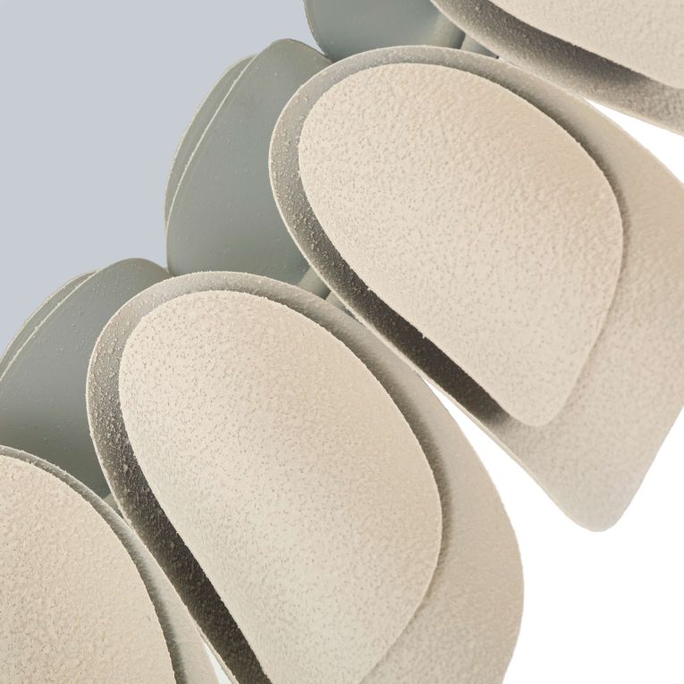 Specchio Beige Trasparente Cornice Effetto Pietra Forma Rotondo 85x6h cm, Tipologia a Parete - Dagatiza