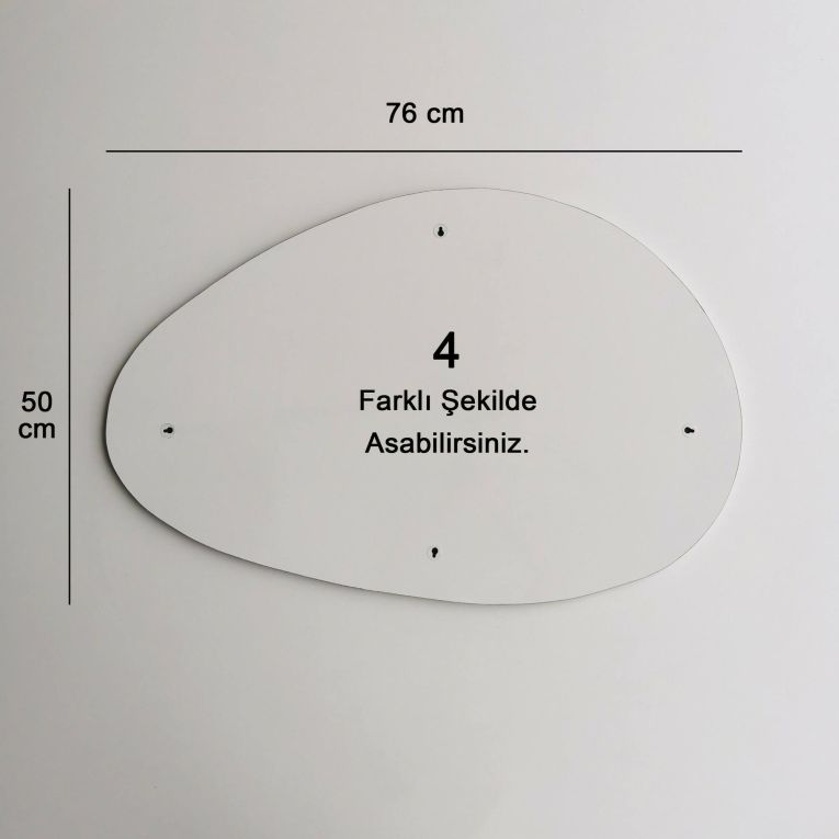 Specchio bianco 76x50h cm - Nogaredo