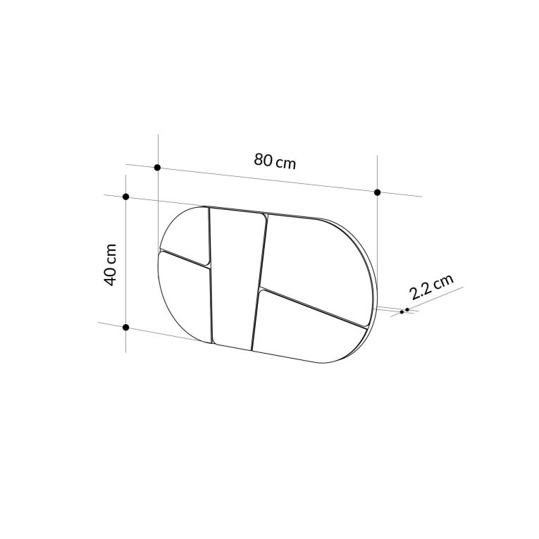 Specchio bianco 80x40h cm - Stezzano