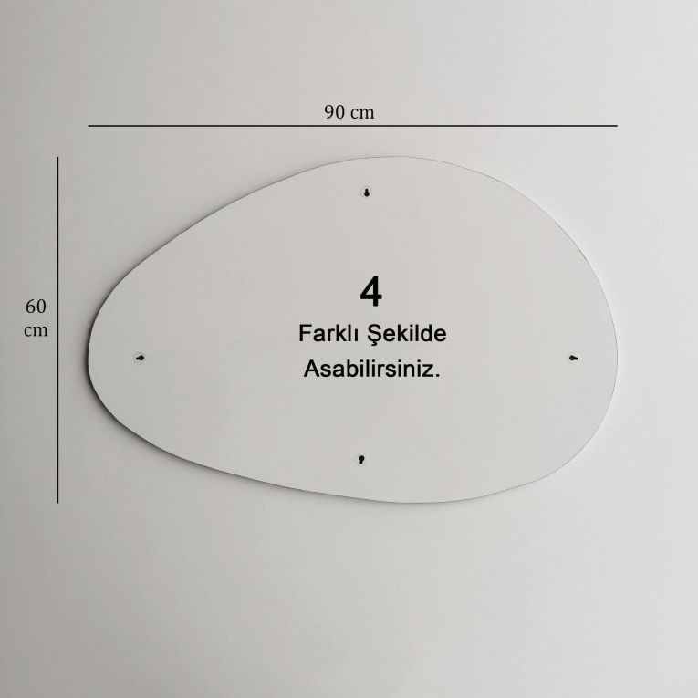 Specchio bianco 90x60h cm - Nogaredo