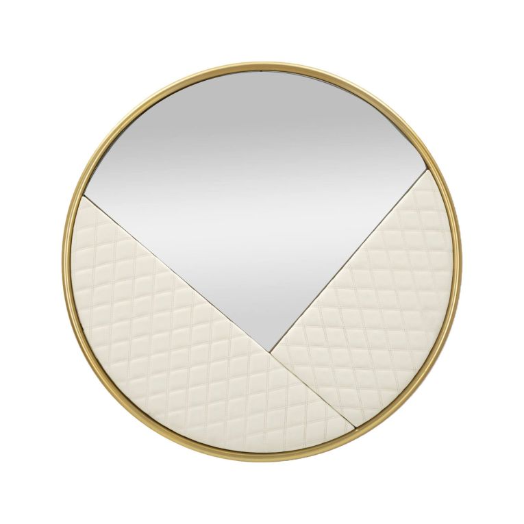 Specchio bianco e oro 80x80h cm - Bozzole