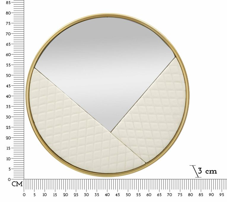 Specchio bianco e oro 80x80h cm - Bozzole