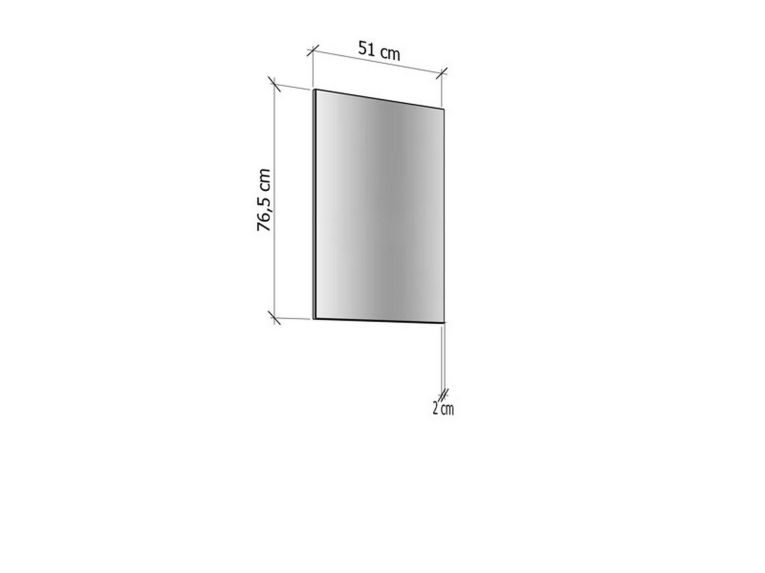 Specchio Bianco kit Fissaggio a Muro Incluso Forma Rettangolare 51x76.5h cm - Pinerolo