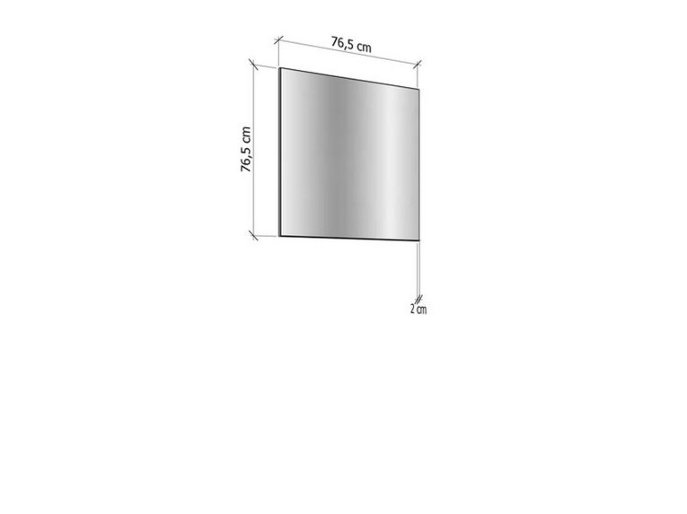 Specchio Bianco kit Fissaggio a Muro Incluso Forma Rettangolare 76.5x76.5h cm - Rizzardi