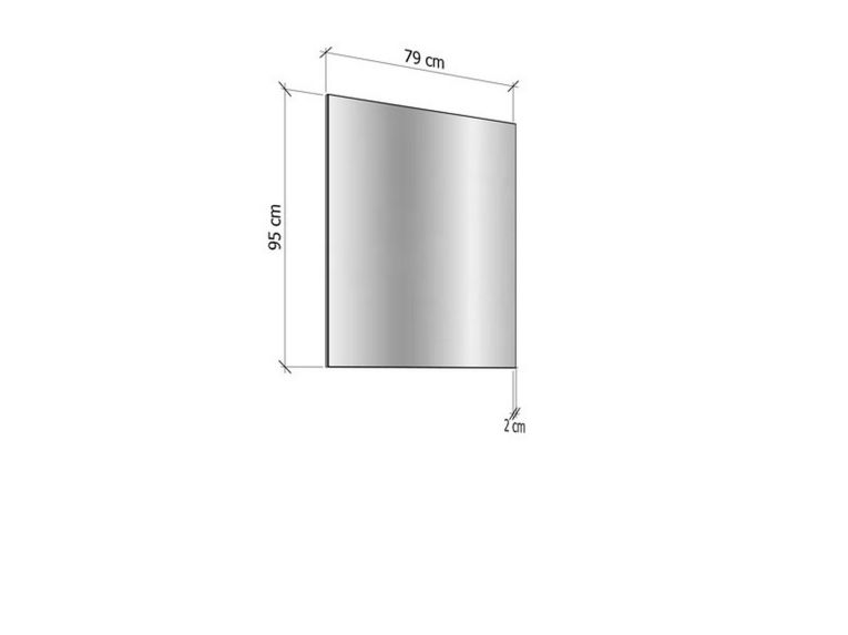 Specchio Bianco kit Fissaggio a Muro Incluso Forma Rettangolare 79x95h cm - Civitella