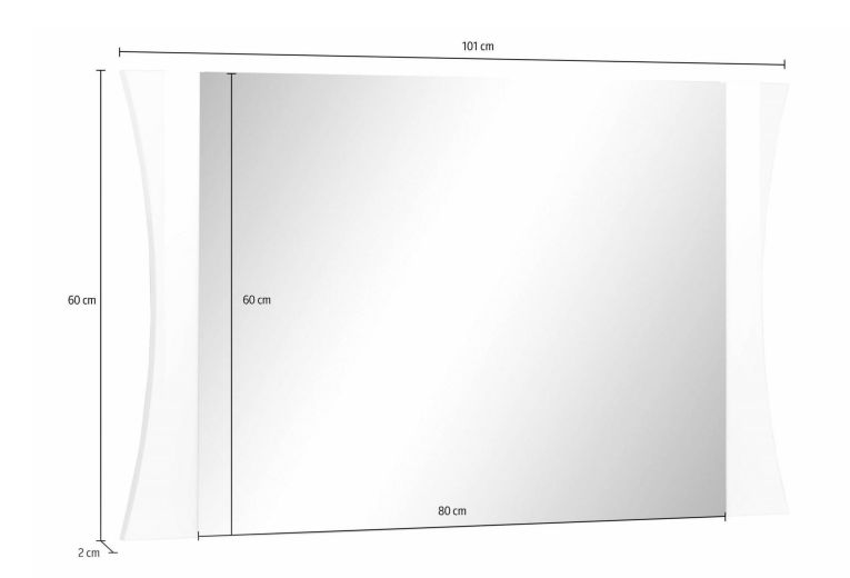 Specchio bianco lucido 110x60h cm - Frida