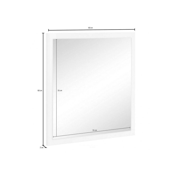 Specchio bianco lucido 60x60h cm - Lelia