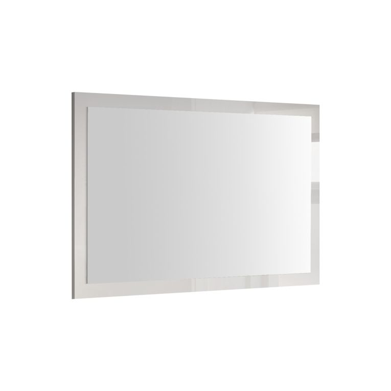 Specchio Bianco Lucido Forma Rettangolare Tipologia da Appendere 110x68h cm, Materiale Struttura in Vetro - Creazzo