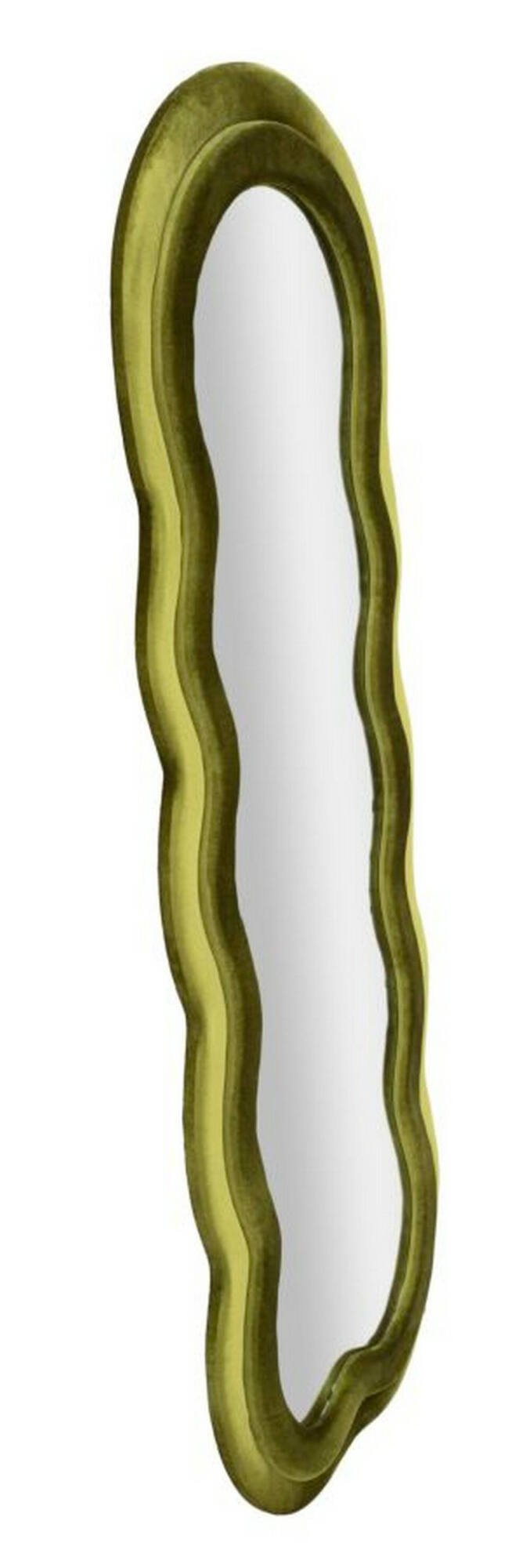 Specchio Blevio, Specchiera, Articolo d'arredo a muro, Decorazione con specchio, 60x4 h160 cm, Verde