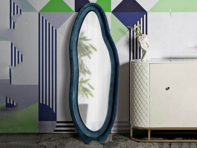 Specchio blu 40x160h cm - Brione