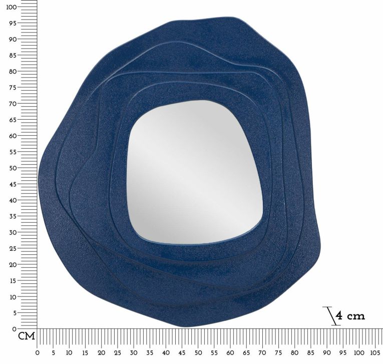 Specchio blu 90x97h cm - Brennero