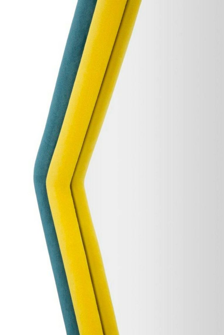 Specchio blu e giallo 75x80h cm - Balla