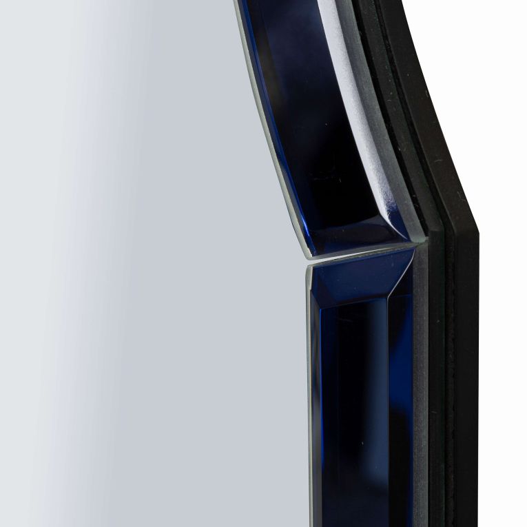 Specchio blu Trasparente Cornice Sagomata Forma Rettangolare 47x80h cm, Tipologia a Parete - Mostarr