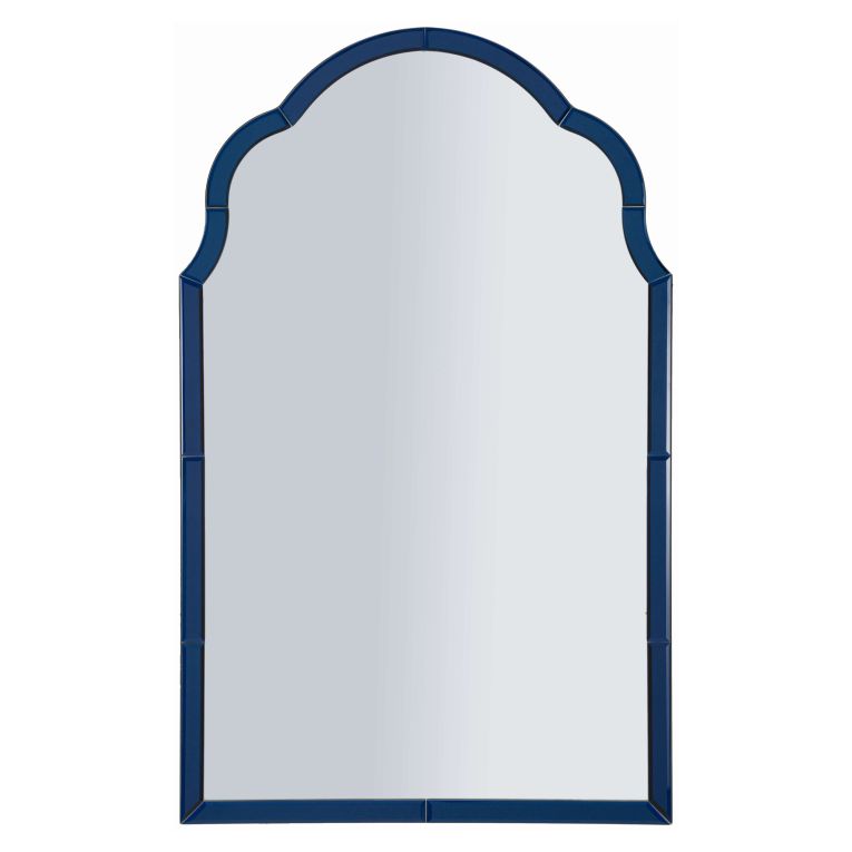 Specchio blu Trasparente Cornice Sagomata Forma Rettangolare 62x100h cm, Tipologia a Parete - Gameba