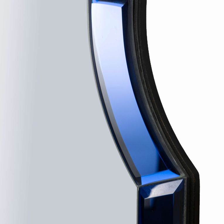Specchio blu Trasparente Cornice Sagomata Forma Rettangolare 62x100h cm, Tipologia a Parete - Gameba