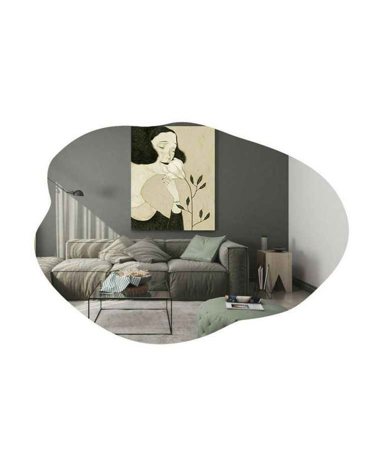 Specchio chic nero 60x85h cm - Freya