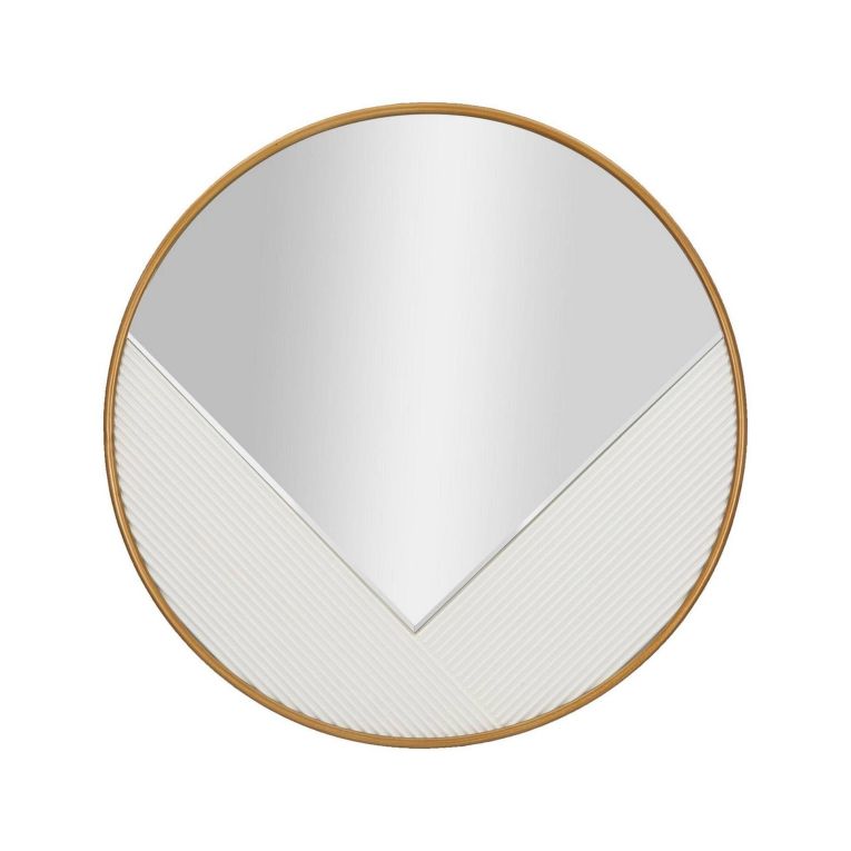 Specchio circolare bianco e oro 80x80h cm - Santelia