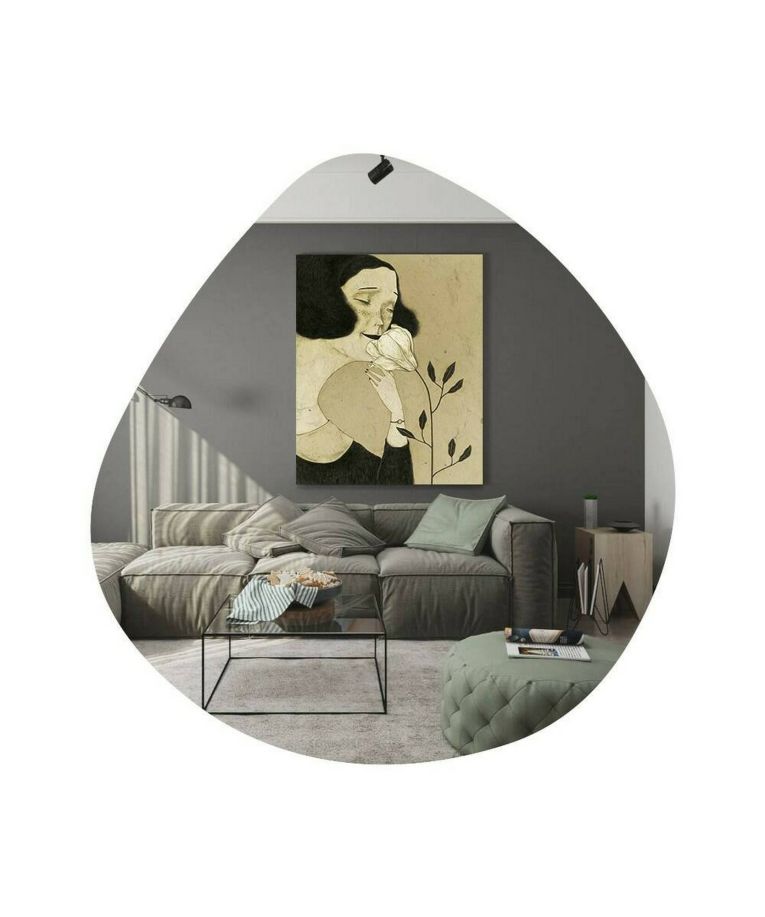 Specchio design nero 60x60h cm - Eusebia
