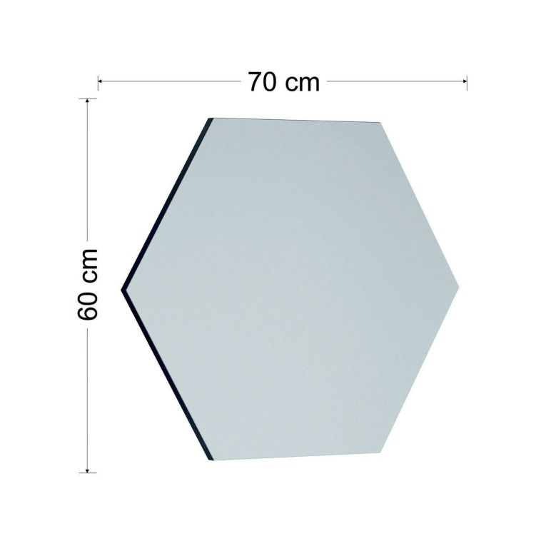 Specchio esagonale nero 70x60h cm - Kongrey