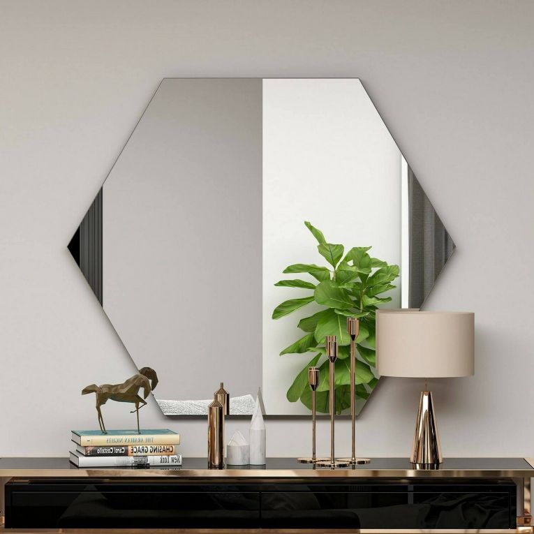 Specchio esagonale nero 70x60h cm - Kongrey