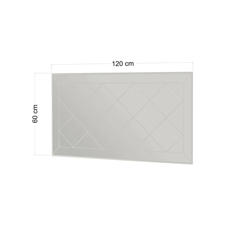 Specchio geometrico bianco 60x120h cm - Nimfa