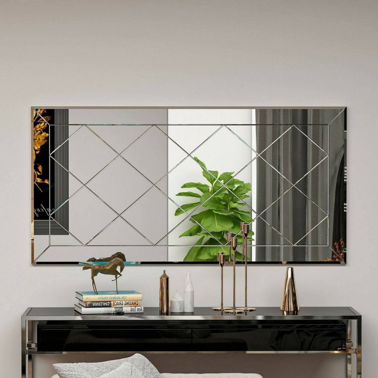 Specchio geometrico bianco 60x120h cm - Nimfa
