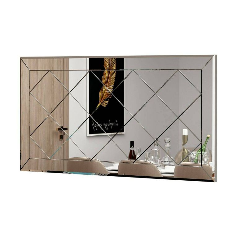 Specchio geometrico bianco 60x120h cm - Nimfa