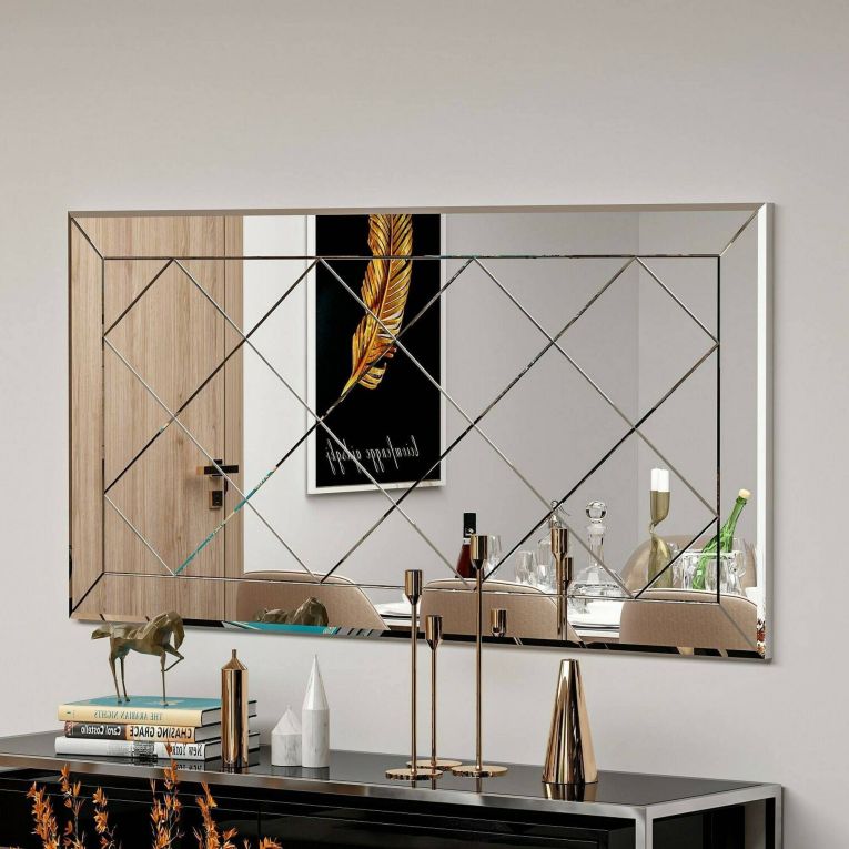 Specchio geometrico bianco 60x120h cm - Nimfa