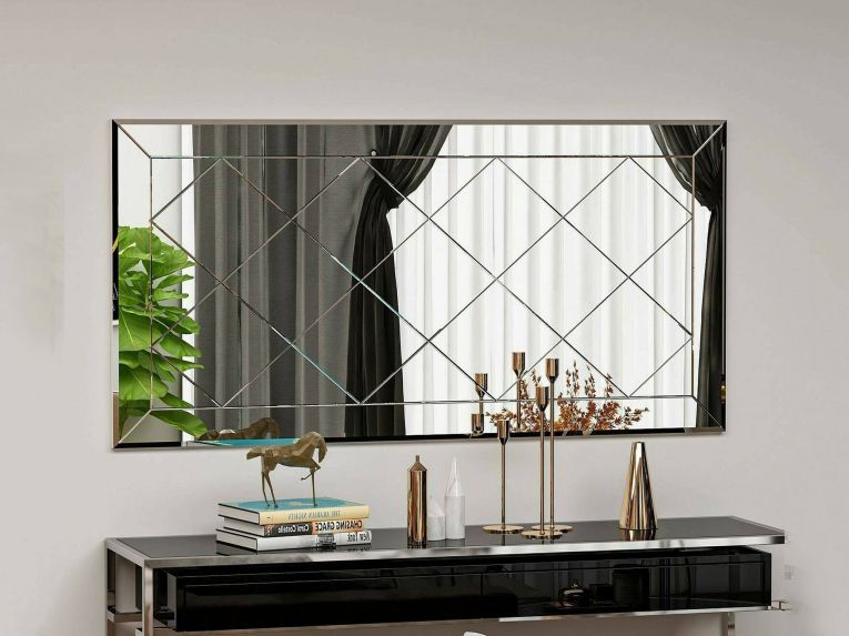 Specchio geometrico bianco 60x120h cm - Nimfa