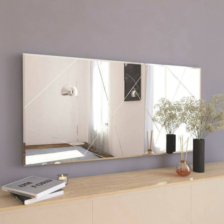 Specchio grande bianco 120x60h cm - Corallo