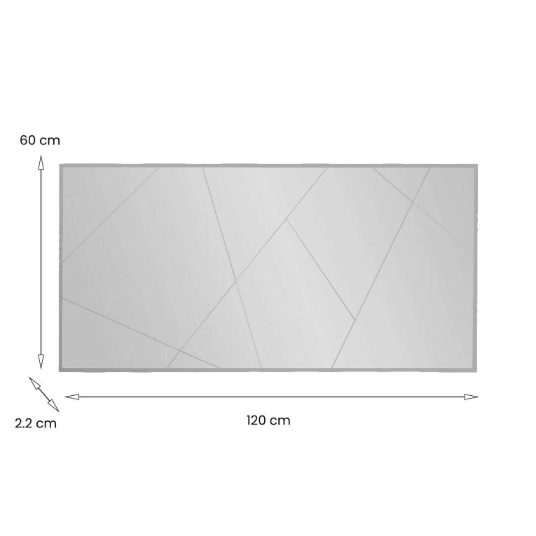 Specchio grande bianco 120x60h cm - Corallo