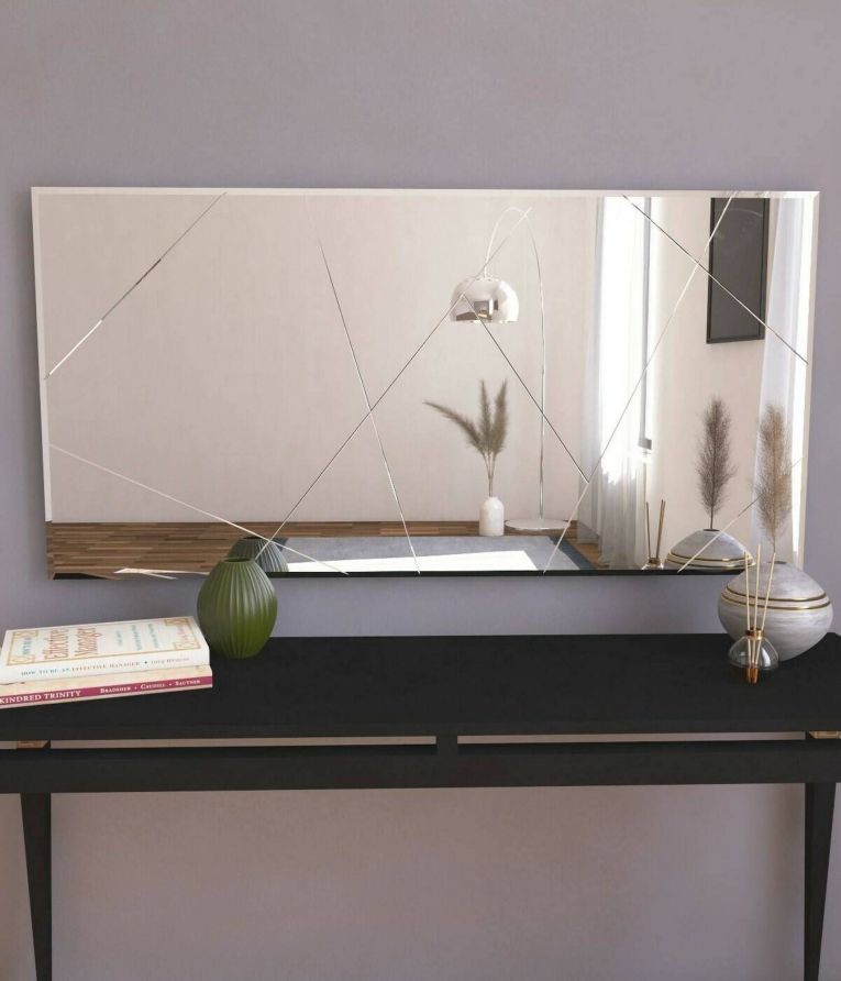 Specchio grande bianco 120x60h cm - Corallo