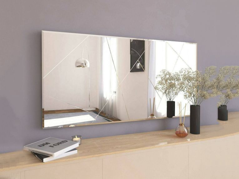 Specchio grande bianco 120x60h cm - Corallo