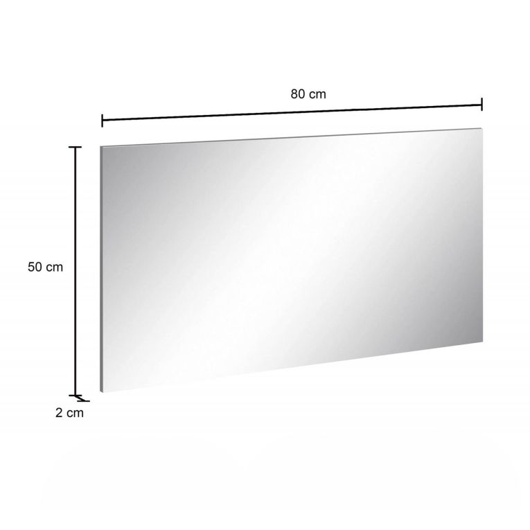 Specchio grigio 80x60h cm - Smeralda