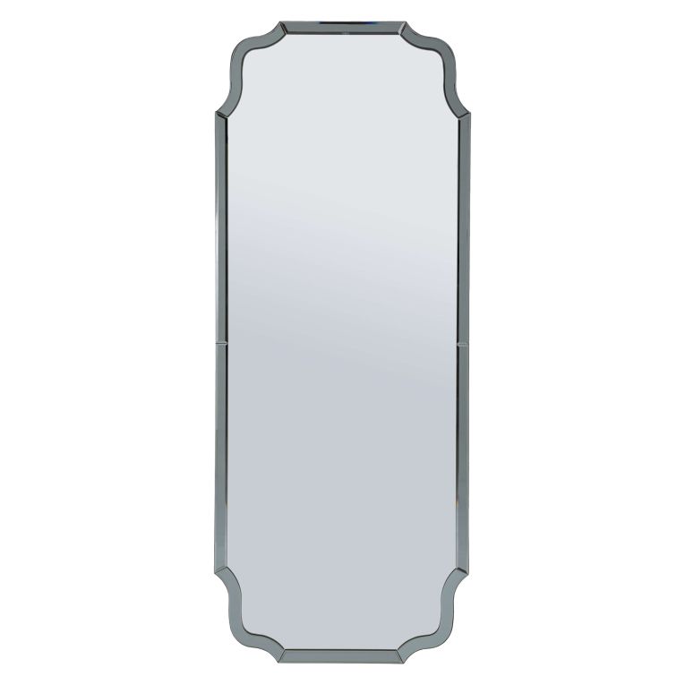 Specchio Grigio Trasparente Cornice Sagomata Forma Rettangolare 60x150h cm, Tipologia a Parete - Dadahani