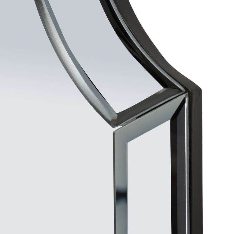 Specchio Grigio Trasparente Cornice Sagomata Forma Rettangolare 60x150h cm, Tipologia a Parete - Dadahani