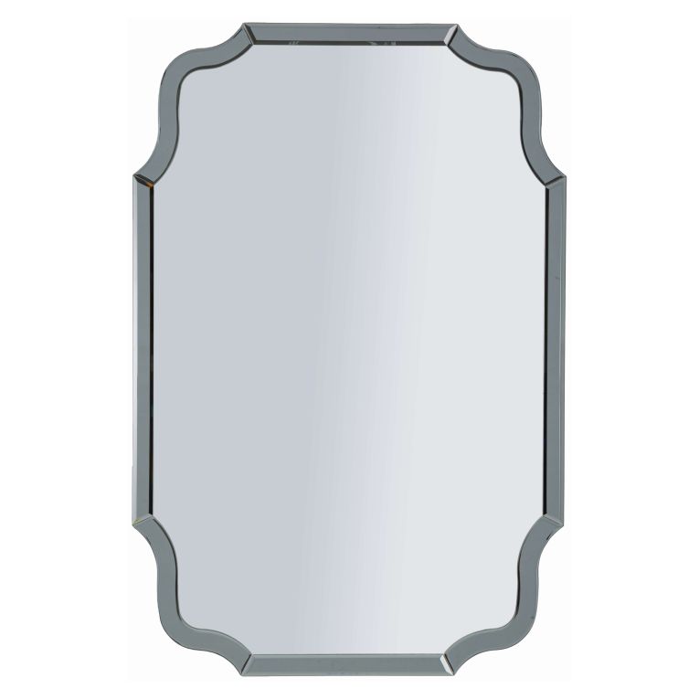Specchio Grigio Trasparente Cornice Sagomata Forma Rettangolare 60x90h cm, Tipologia a Parete - Jajce