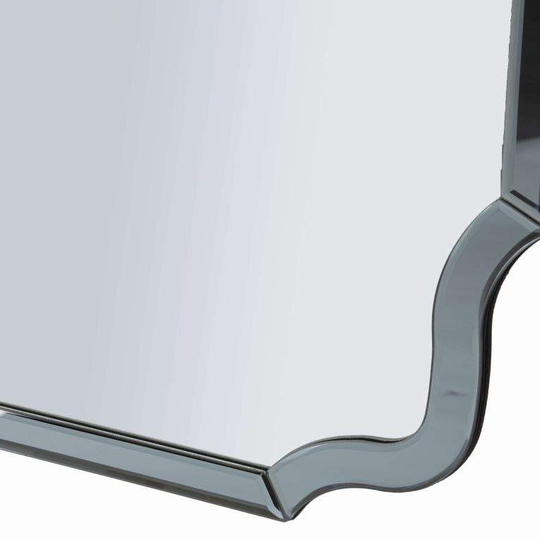 Specchio Grigio Trasparente Cornice Sagomata Forma Rettangolare 60x90h cm, Tipologia a Parete - Jajce