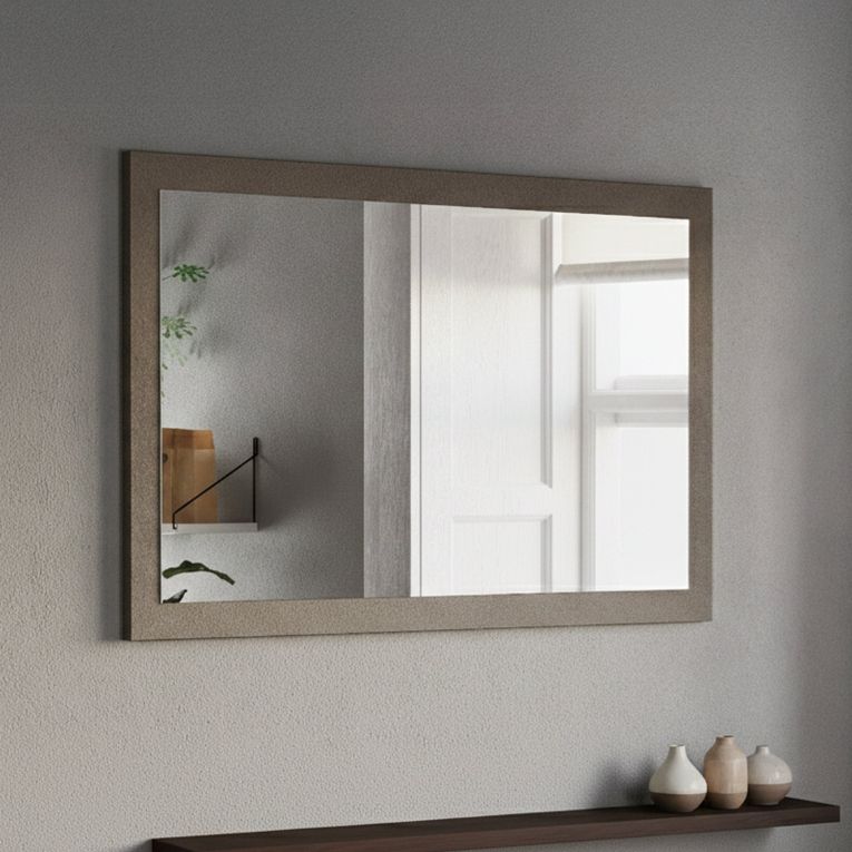 Specchio Marrone Bronzo Forma Rettangolare Tipologia da Appendere 110x68h cm, Materiale Struttura in Vetro - Isontino